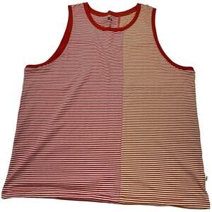 Free Assembly Men's XXXL Tank Top Off Set Strip Fall Orange & Cinnabar Colors